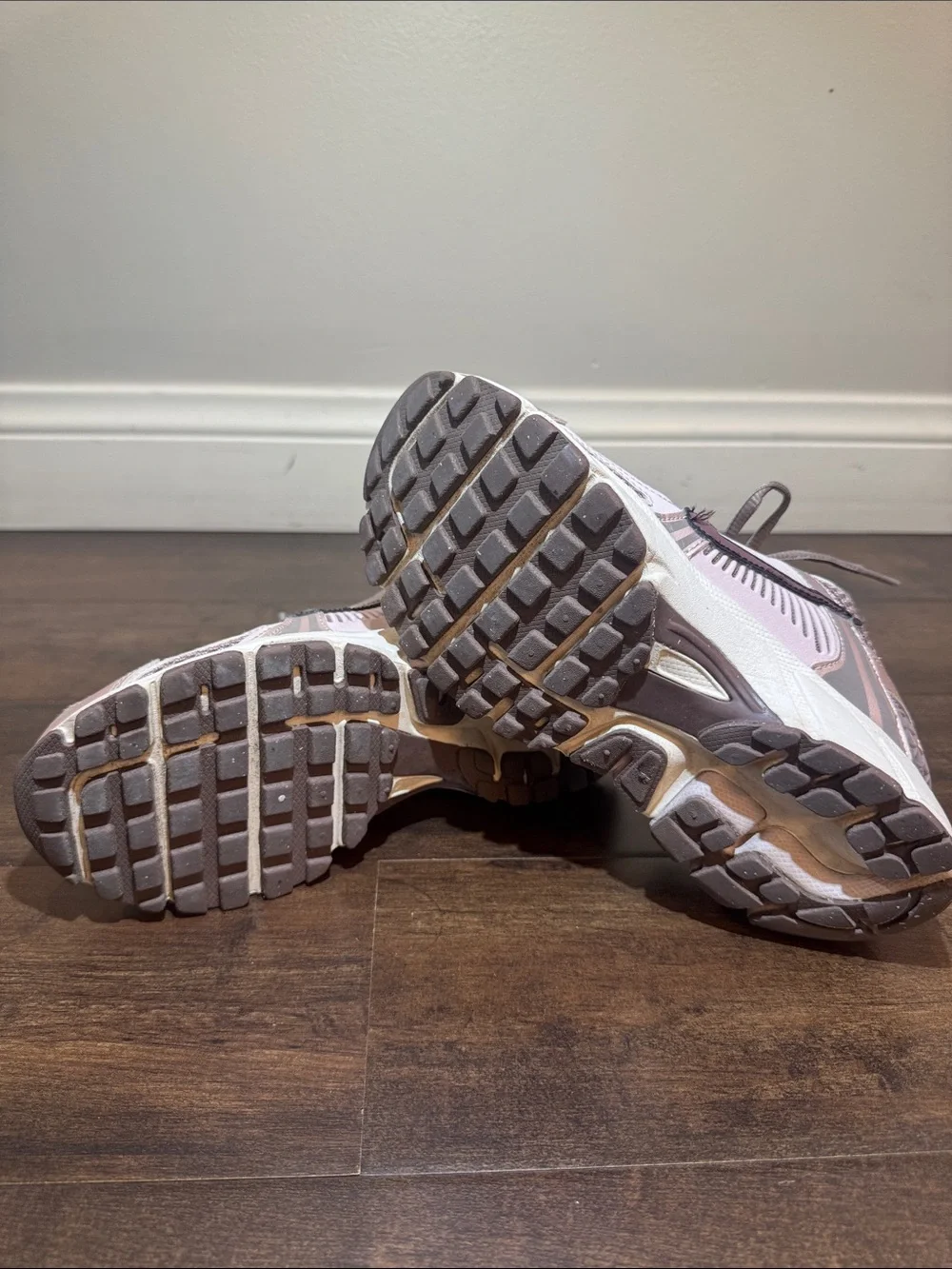 Nike kids Lavender and Gray Athletic Running Shoes